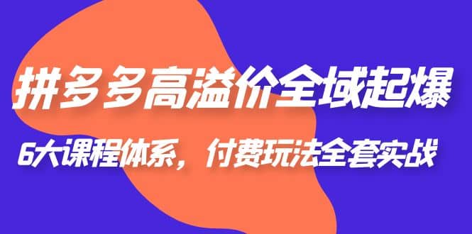 拼多多-高溢價 全域 起爆，6大課程體系，付費玩法全套實戰插圖