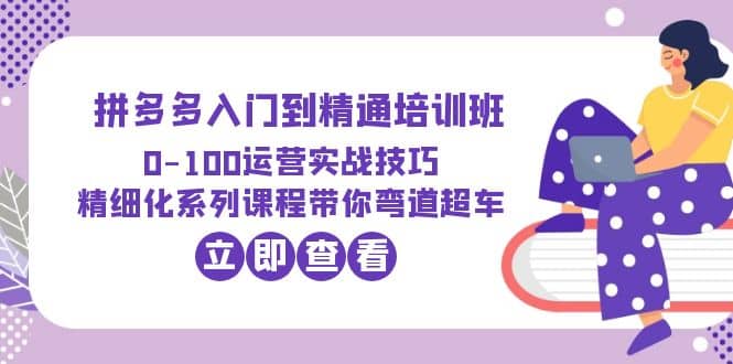 2023拼多多入門到精通培訓班：0-100運營實戰技巧 精細化系列課帶你彎道超車插圖