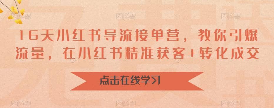16天-小紅書 導流接單營，教你引爆流量，在小紅書精準獲客 轉化成交插圖