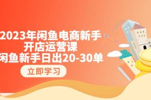 2023年閑魚電商新手開(kāi)店運(yùn)營(yíng)課：閑魚新手日出20-30單（18節(jié)-實(shí)戰(zhàn)干貨）