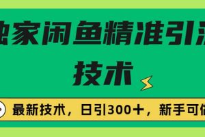 獨家閑魚引流技術(shù)，日引300＋實戰(zhàn)玩法