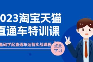 2023淘寶·天貓直通車評特訓(xùn)課，0基礎(chǔ)學(xué)起直通車運(yùn)營實(shí)戰(zhàn)課程（8節(jié)課時(shí)）