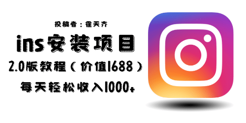 外面收費1688的藍海ins安裝項目2.0每天輕松收入1000插圖