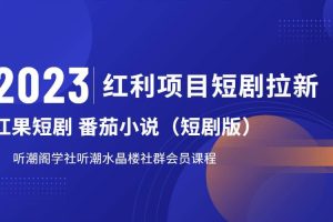 聽潮閣學社月入過萬紅果短劇番茄小說CPA拉新項目教程