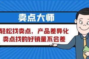賣點(diǎn) 大師，輕松找賣點(diǎn)，產(chǎn)品差異化，賣點(diǎn)找的好銷量不會差