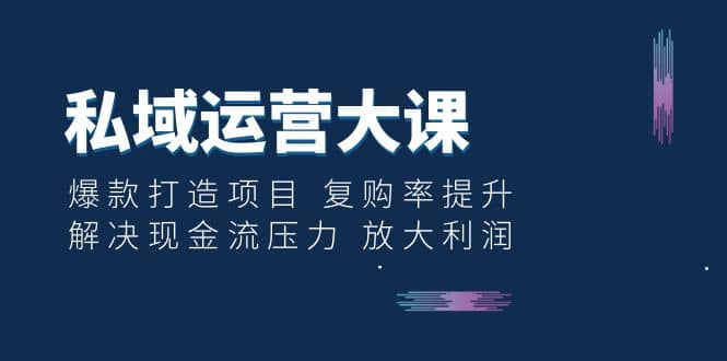 私域運營大課：爆款打造項目 復購率提升 解決現金流壓力 放大利潤插圖