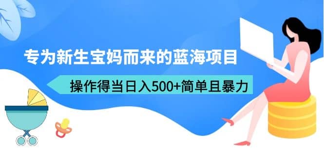 專為新生寶媽而來的藍海項目，操作得當日入500 簡單且暴力（教程 工具）插圖