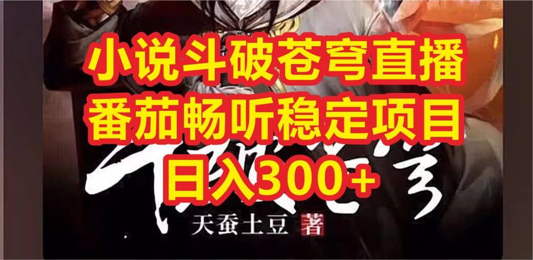 小說斗破蒼穹直播，番茄暢聽日入300 穩定項目插圖