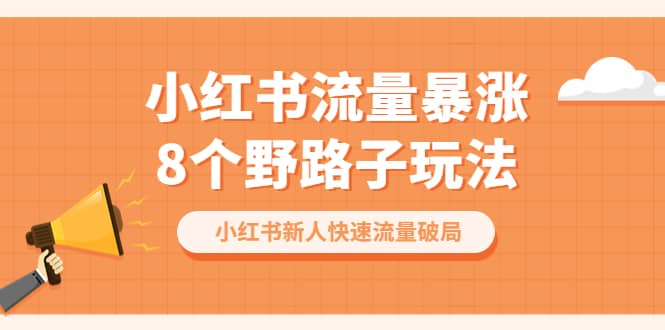 小紅書流量-暴漲8個野路子玩法：小紅書新人快速流量破局（8節課）插圖