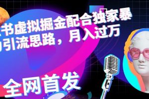 小紅書虛擬掘金配合獨(dú)家首發(fā)暴力引流思路，月入過萬【揭秘】