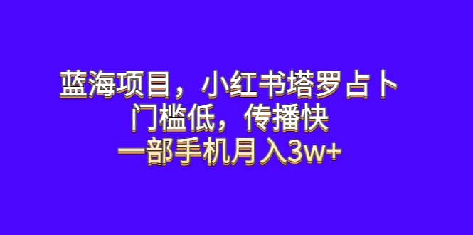 藍海項目，小紅書塔羅占卜，門檻低，傳播快，一部手機月入3w插圖