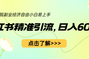 小紅書精準引流，小白日入600 ，輕松實現副業經濟自由（教程 1153G資源）