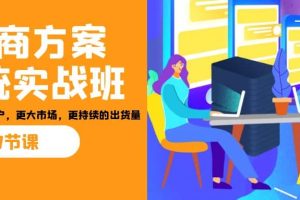 招商·方案系統實戰班：讓你獲取更多客戶，更大市場，更持續的出貨量(27節)