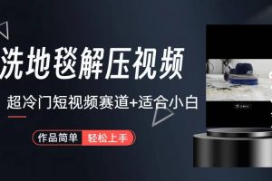 超冷門抖音短視頻賽道-清洗地毯解壓視頻-簡(jiǎn)單無腦懟作品（教程 素材）