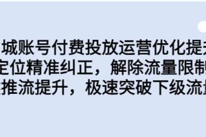 同城賬號付費投放運營優化提升，定位精準糾正，解除流量限制，自然推流提升，極速突破下級流量池