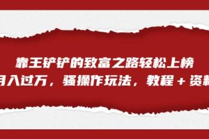 全網首發，靠王鏟鏟的致富之路輕松上榜，月入過萬，騷操作玩法，教程＋資料