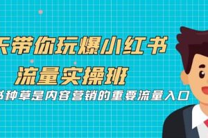 5天帶你玩爆小紅書流量實操班，小紅書種草是內容營銷的重要流量入口