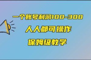 一個賬號100-300，有人靠他賺了30多萬，中視頻另類玩法，任何人都可以做到