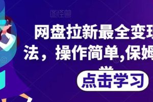 網(wǎng)盤拉新最全變現(xiàn)方法，操作簡單,保姆級教學【揭秘】