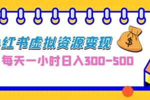 0成本副業(yè)項(xiàng)目，每天一小時(shí)日入300-500，小紅書虛擬資源變現(xiàn)（教程 素材）
