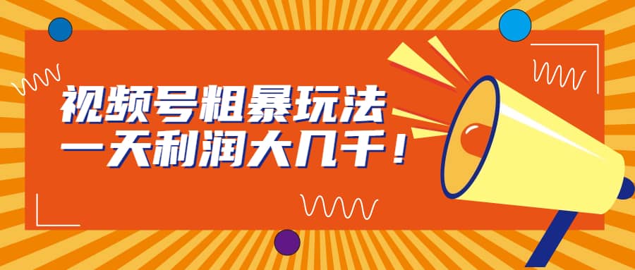 視頻號粗暴玩法，一天利潤大幾千插圖