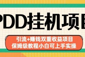 拼多多掛機項目引流 賺錢雙重收益項目(保姆級教程小白可上手實操)【揭秘】