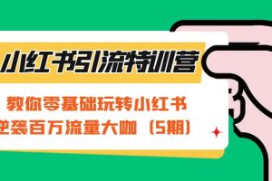 小紅書引流特訓(xùn)營-第5期：教你零基礎(chǔ)玩轉(zhuǎn)小紅書，逆襲百萬流量大咖
