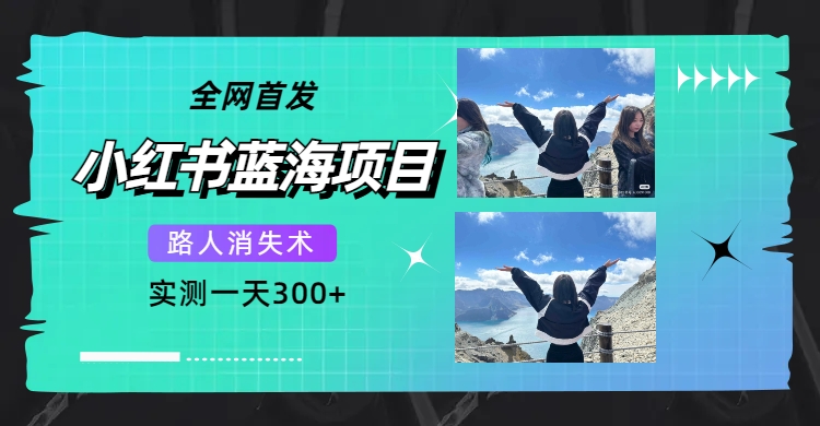 全網首發，小紅書藍海項目，路人消失術，實測一天300 （教程 工具）插圖
