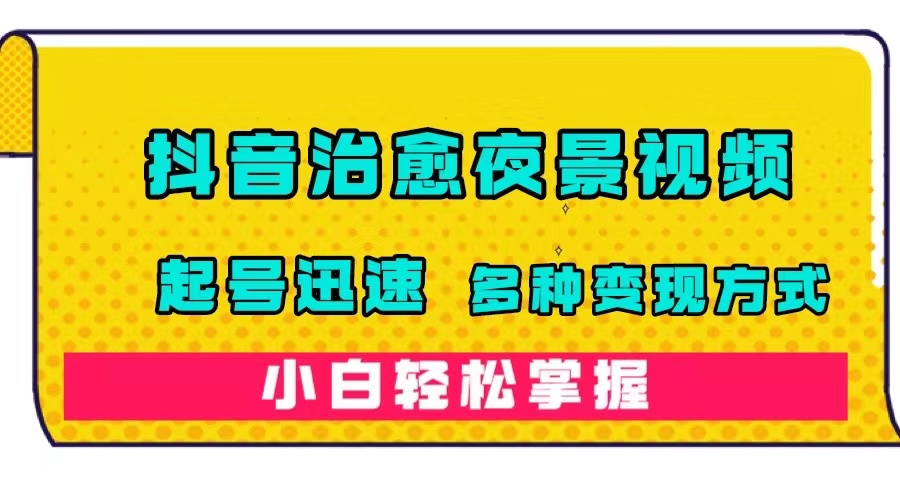 抖音治愈系夜景視頻，起號迅速，多種變現方式，小白輕松掌握（附120G素材）插圖