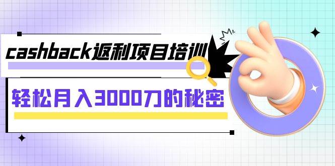 cashback返利項(xiàng)目培訓(xùn)：輕松月入3000刀的秘密（8節(jié)課）插圖