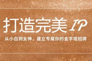 打造完美IP：從小白到女神，建立專屬你的金字塔招牌（15節課）