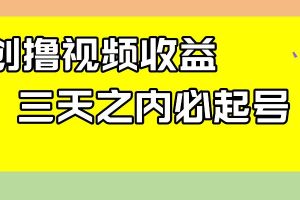 最新擼視頻收益玩法，一天輕松200