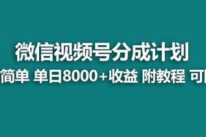 【藍海項目】視頻號分成計劃，單天收益8000 ，附玩法教程！可陪跑