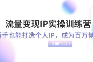 流量變現(xiàn)-IP實(shí)操訓(xùn)練營：新手也能打造個(gè)人IP，成為百萬博主（46節(jié)課）