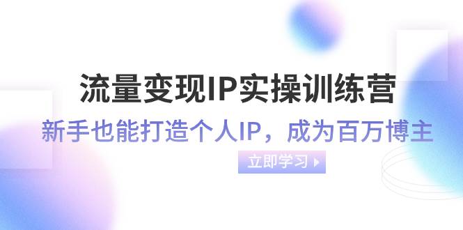 流量變現(xiàn)-IP實(shí)操訓(xùn)練營：新手也能打造個(gè)人IP，成為百萬博主（46節(jié)課）插圖