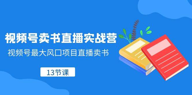 視頻號-賣書直播實戰(zhàn)營，視頻號最大風(fēng)囗項目直播賣書（13節(jié)課）插圖