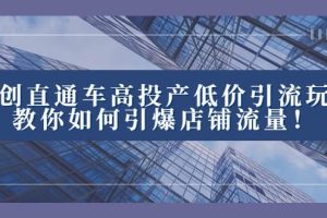 2023直通車高投產(chǎn)低價(jià)引流玩法，教你如何引爆店鋪流量！