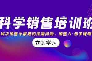 科學(xué)銷售培訓(xùn)班：解決銷售中最難的挖需問題，銷售人·必學(xué)課程（11節(jié)課）