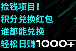 撿錢項(xiàng)目！積分兌換紅包，誰都能兌換，輕松日賺1000