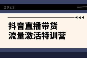 抖音直播帶貨-流量激活特訓營，入行新手小白主播必學（21節課 資料）