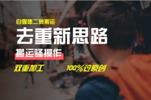去重新思路，詳細教你自媒體視頻二剪搬運技術，自己加工雙重去重100%過…