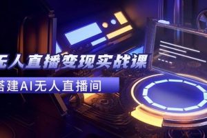 2024全套Ai無人直播變現實戰課，搭建AI無人直播間，利用AI賺錢 (24節課)