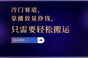 冷門賽道，靠播放量掙錢，只需要輕松搬運，日賺300+