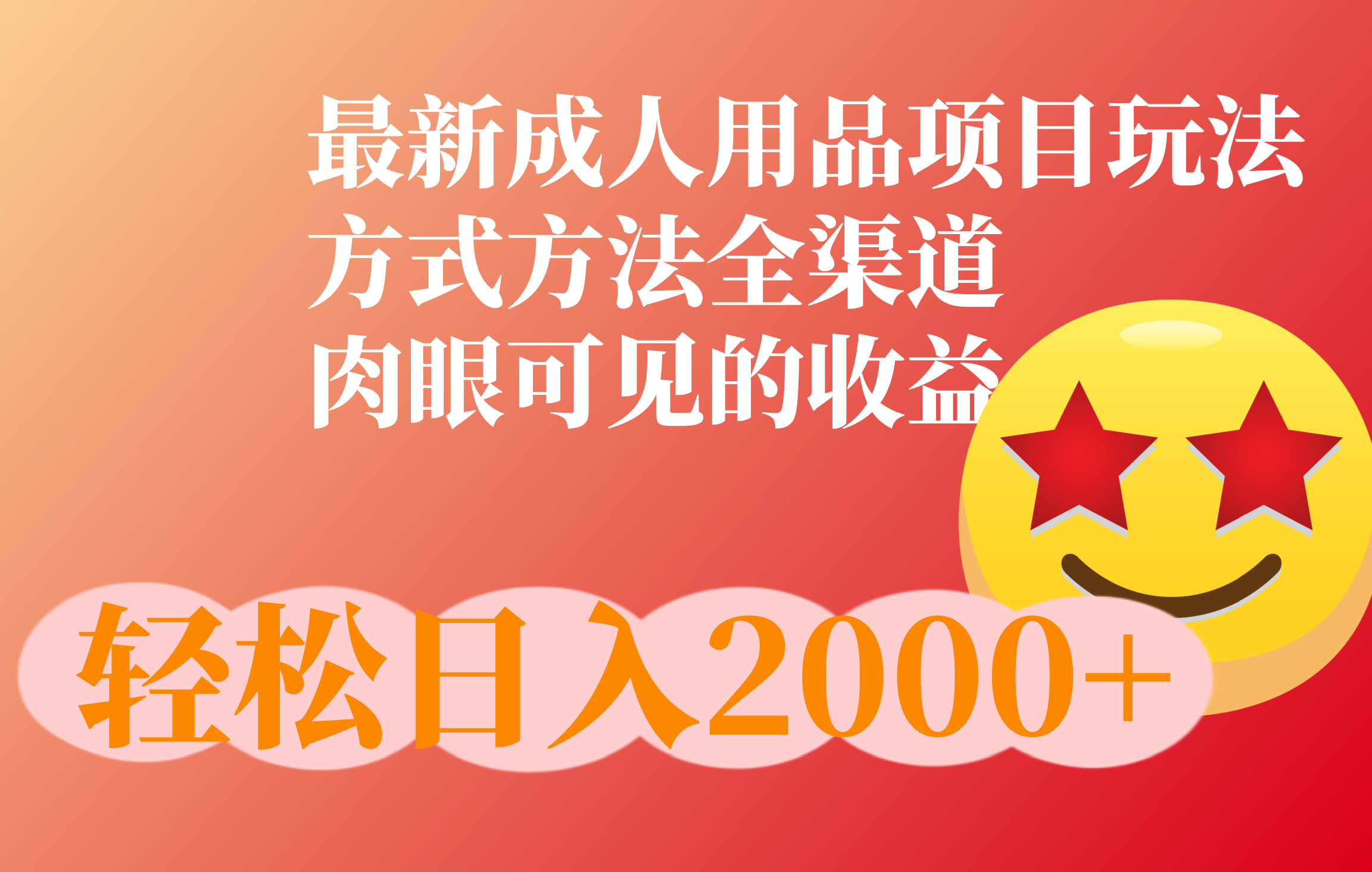 成人用品項目最新玩法，方式方法全渠道