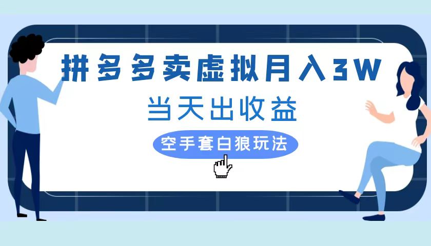 拼多多虛擬項目，單人月入3W+，實操落地項目