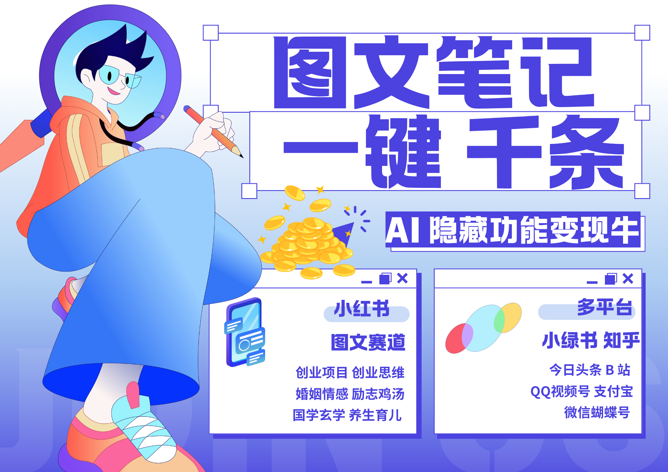 小紅書(shū)小綠書(shū) 秒生圖文一鍵千條 輕松變現(xiàn)3W+