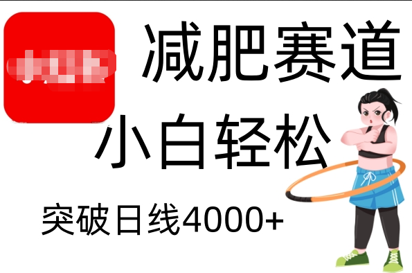 小紅書減肥賽道，小白輕松日利潤4000+