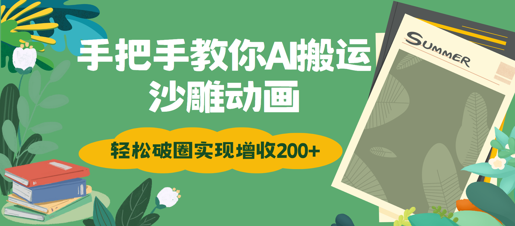 手把手教你用AI搬運沙雕動畫輕松破圈實現增收200+