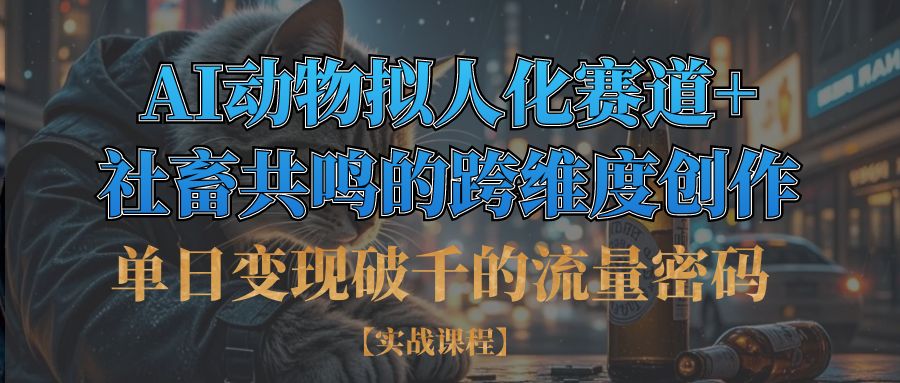 單日變現(xiàn)破千的流量密碼,AI動物擬人化賽道+社畜共鳴的跨維度創(chuàng)作
