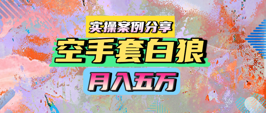 空手套白狼，月入五萬，實操案例分享插圖